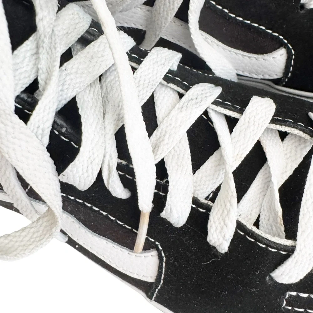 Vans Sk8 Hi Sneaker Canvas Suede Shoe Black Size Men 7 Women 8.5